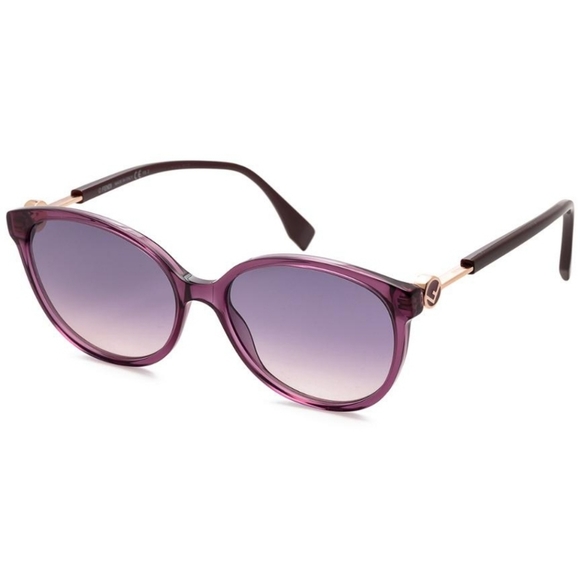 Authentic Fendi Plum Cat Eye Sunglasses New - Picture 1 of 10